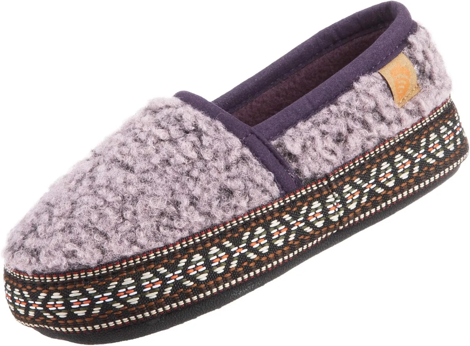 Acorn Unisex-Kid's L'il Woven Trim Moc Slipper