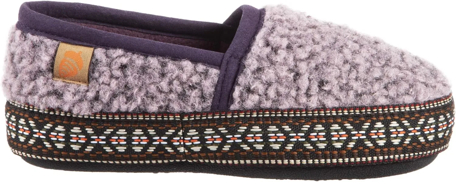 Acorn Unisex-Kid's L'il Woven Trim Moc Slipper