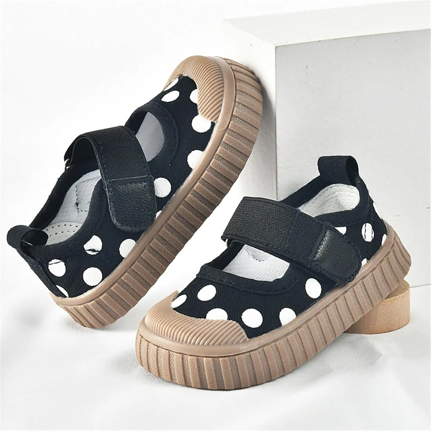 Baby Boy Girl Shoes Polka Dot Soft Sole Anti-Slip Casual Shoes Infants/Toddler Slip on Sneakers Breathable