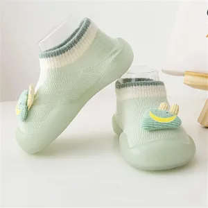 Baby Sock Shoes Infant Boys Girls Socks Shoes Toddler Fleece Warm Floor Socks Non Slip Prewalker Shoes White Shoes B