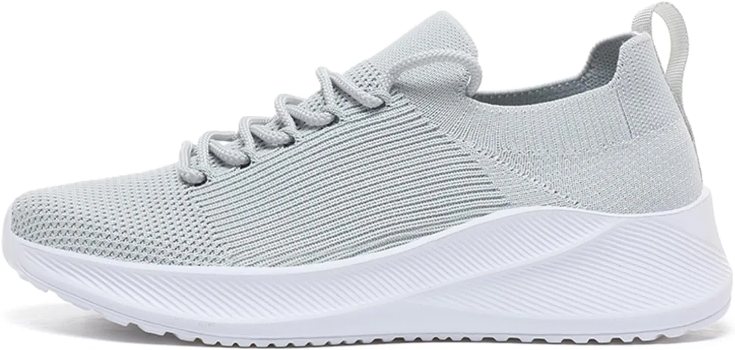 Breathable Mesh Men's Non Slip Sneakers Lace-Up Design with Cushioned Arch Support - All-Day Wear for Work, Travel & Walking Simple and Soild Color New Pattern Flat Sneaker Men