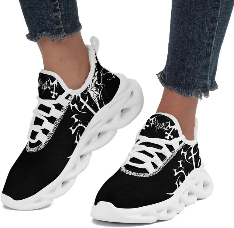 Casual Skull Road Running Shoes for Men Women Breathable Cushion Sports Walking Sneaker Gym Jogging Training Footwear