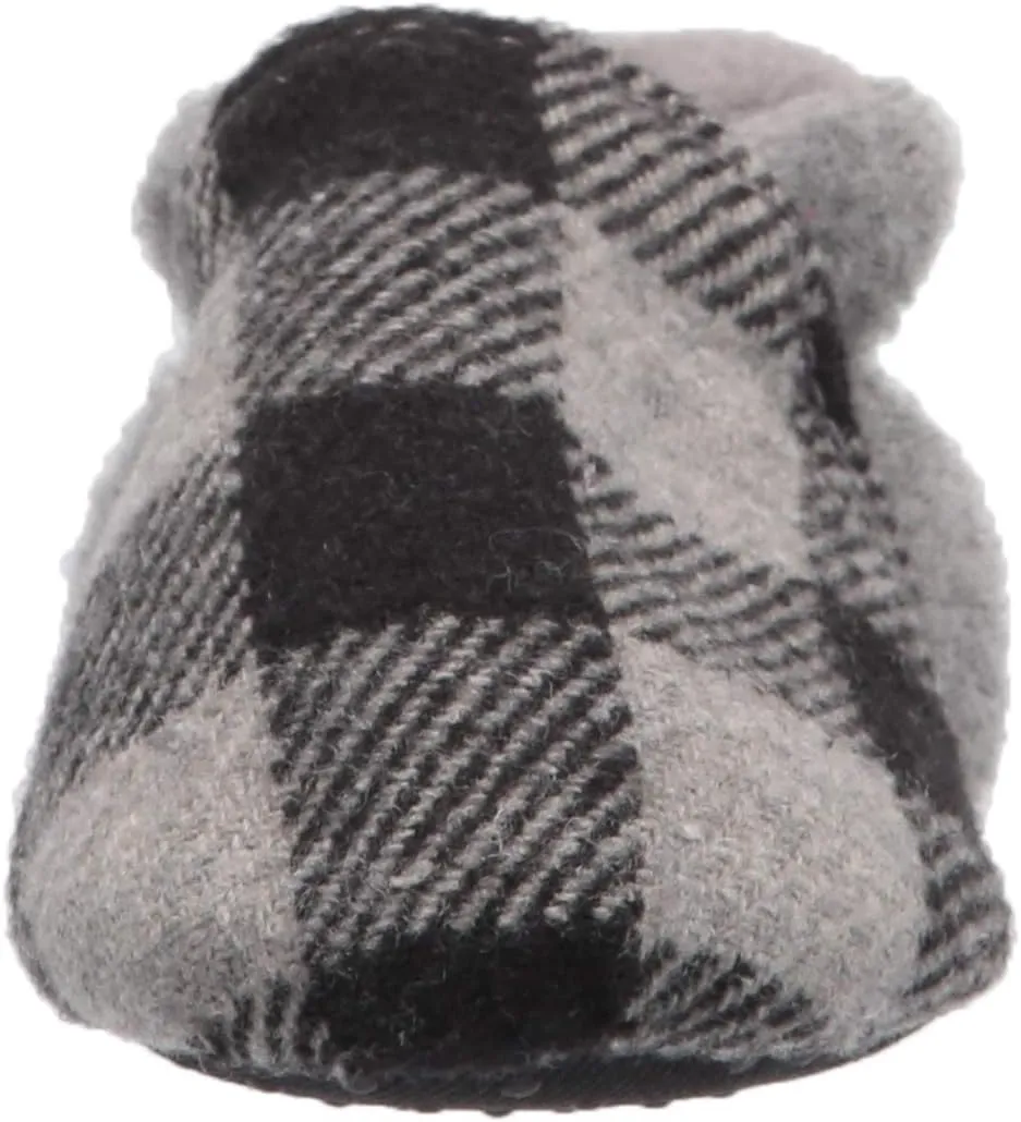 Dearfoams Unisex-Child Emerson Woven Plaid Closed Back Slipper