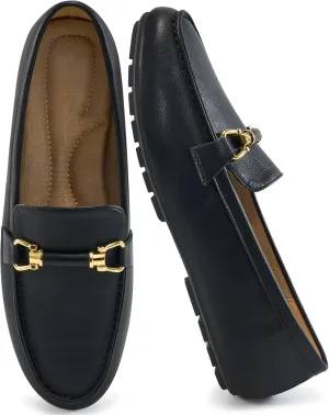 HARENCE Loafers for Women Comfortable Slip On Business Work Flats Shoes Casual Driving Moccasins Penny Loafer