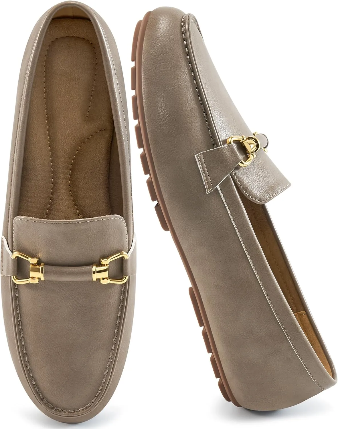 HARENCE Loafers for Women Comfortable Slip On Business Work Flats Shoes Casual Driving Moccasins Penny Loafer