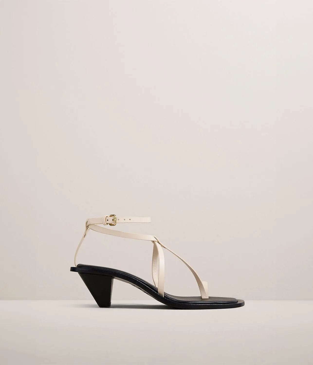 HYDE HEELED SANDAL- EGGSHELL
