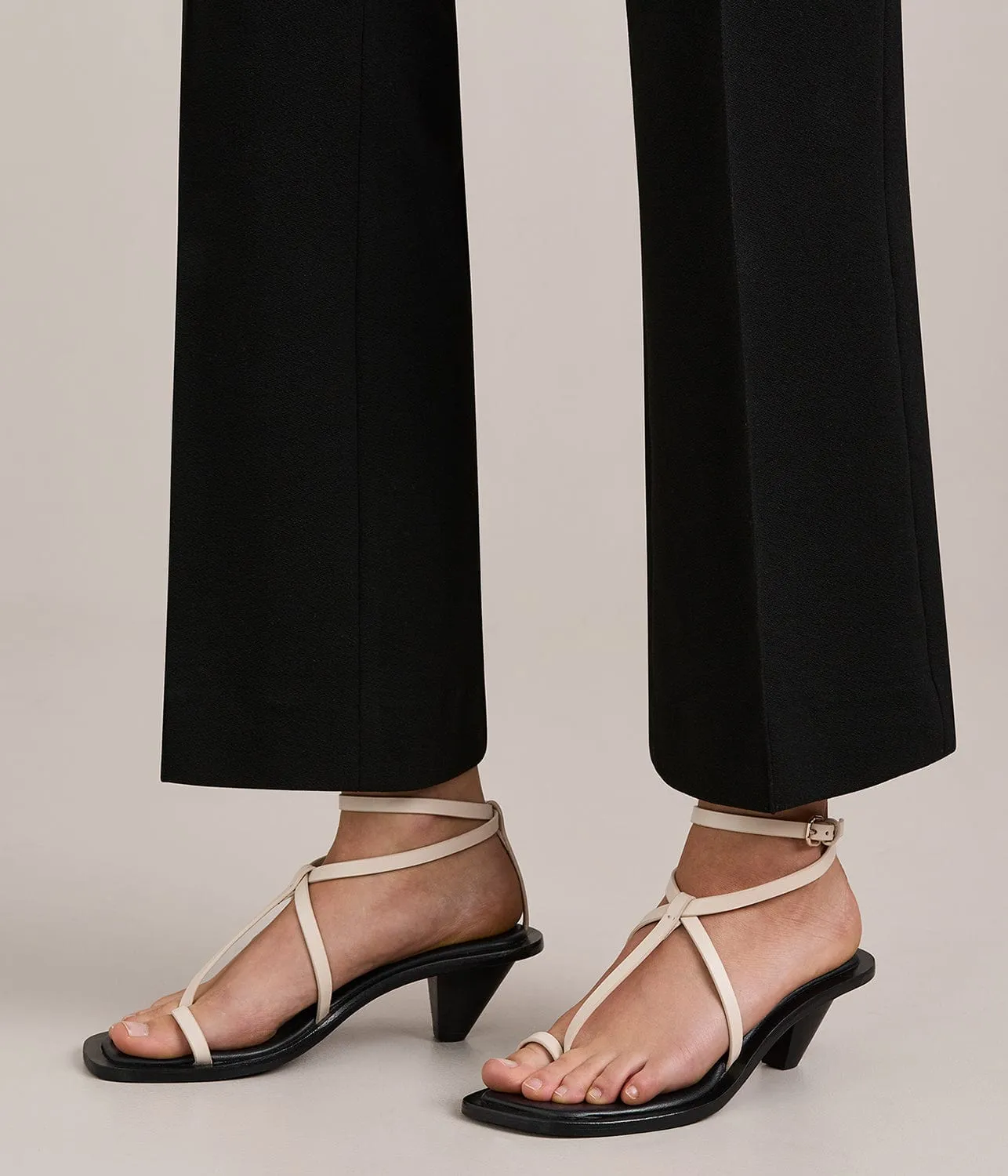 HYDE HEELED SANDAL- EGGSHELL