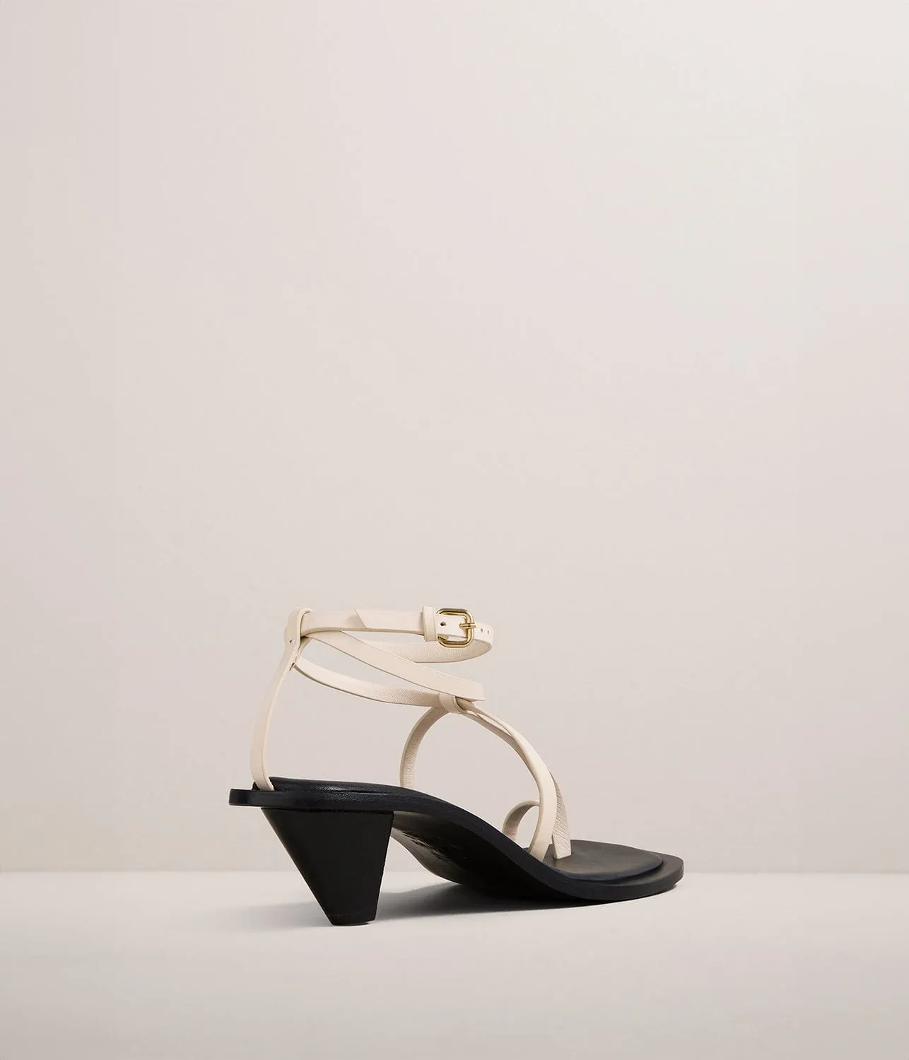 HYDE HEELED SANDAL- EGGSHELL