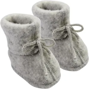 Infant Baby Warm Booties Socks with Ties, Organic Merino Wool Fleece