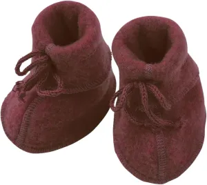 Infant Baby Warm Booties Socks with Ties, Organic Merino Wool Fleece