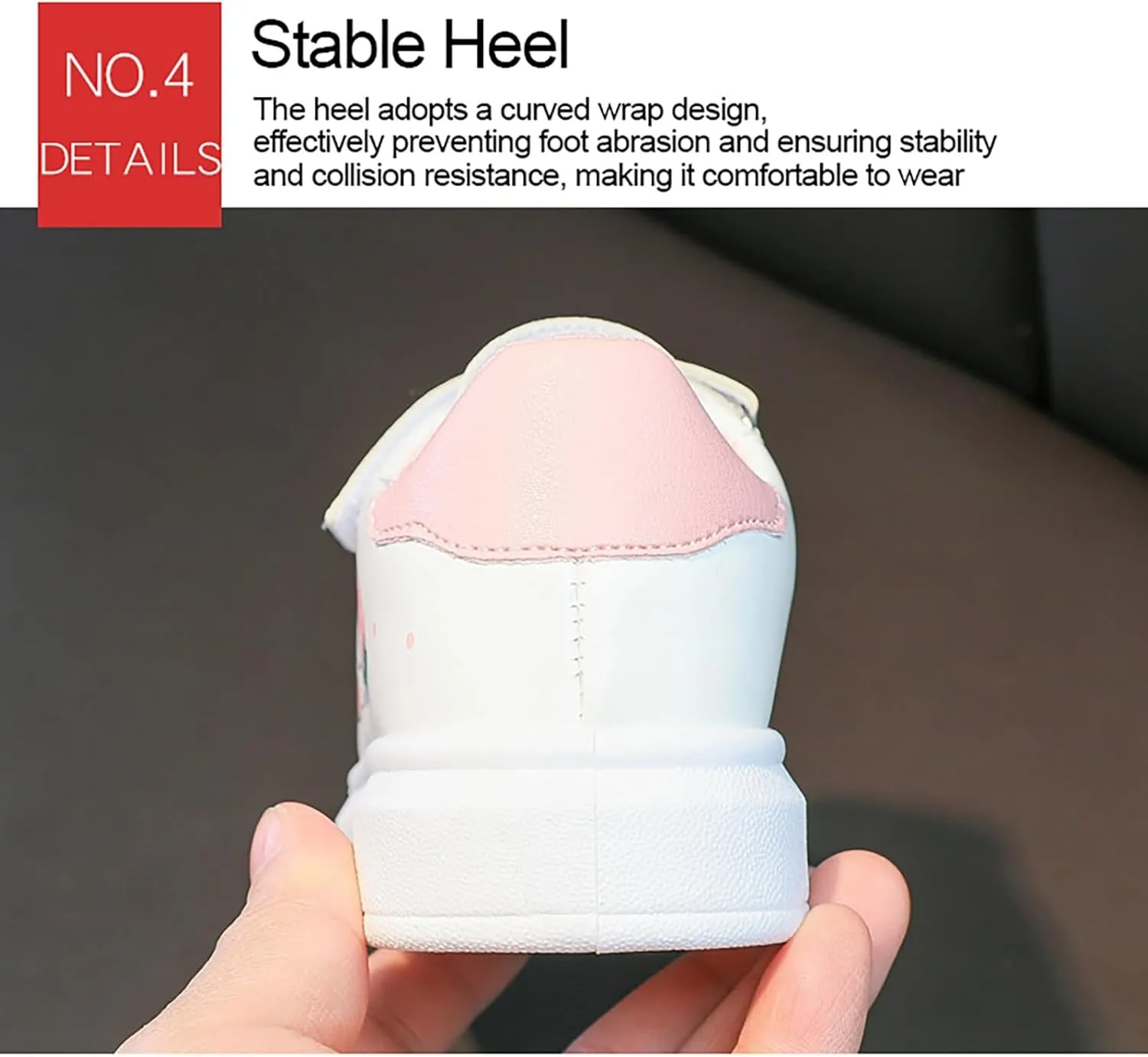 Kids Girls artoon Bunny Casual Sneakers for Outdoor Sport Running Walking Breathable Platform Leather Shoes