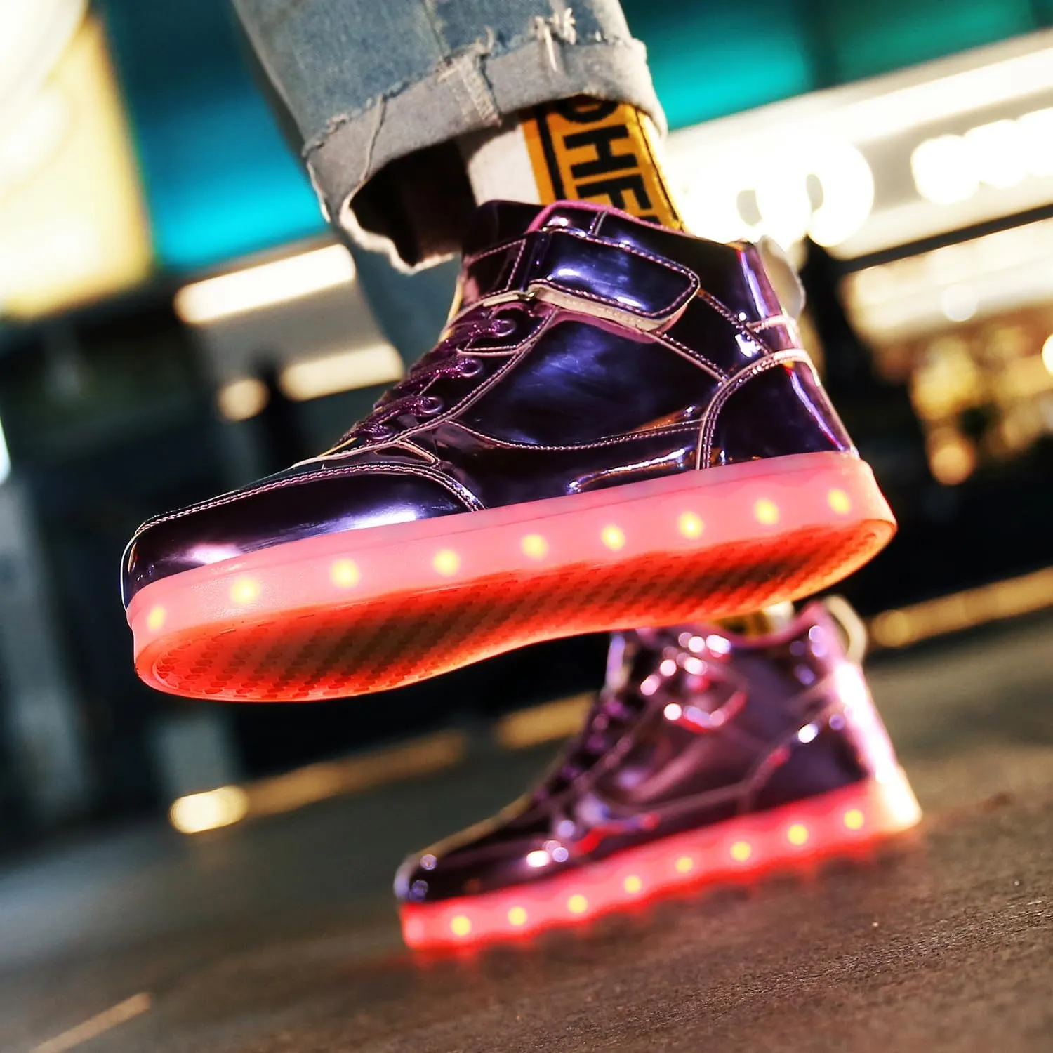 Kids Light up Shoes Led Shoes for Boys Girls USB Charging Flashing Trainers High Top Sneakers
