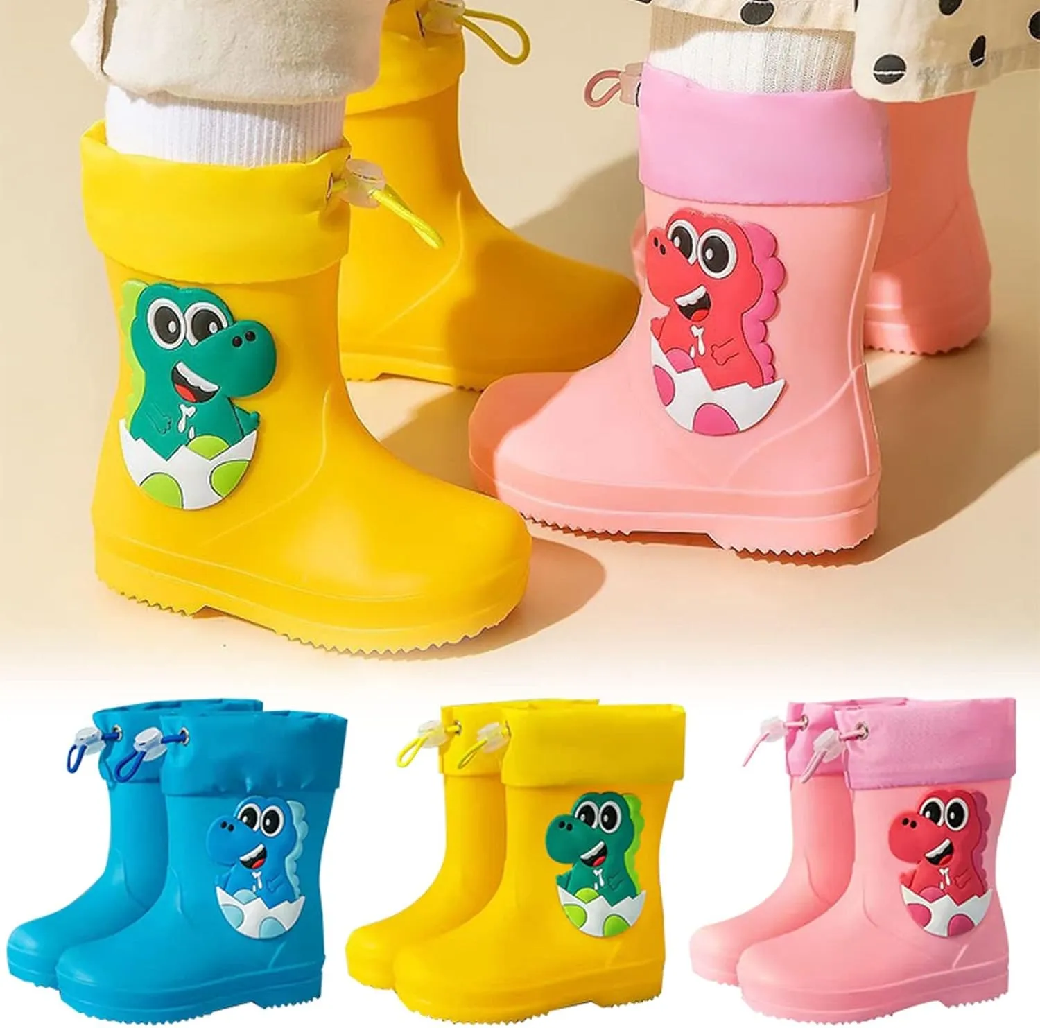 Kids Rain Boots Waterproof Insulated Winter Boots for Toddlers and Kids Unisex-Child Waterproof Printed Rain Boot
