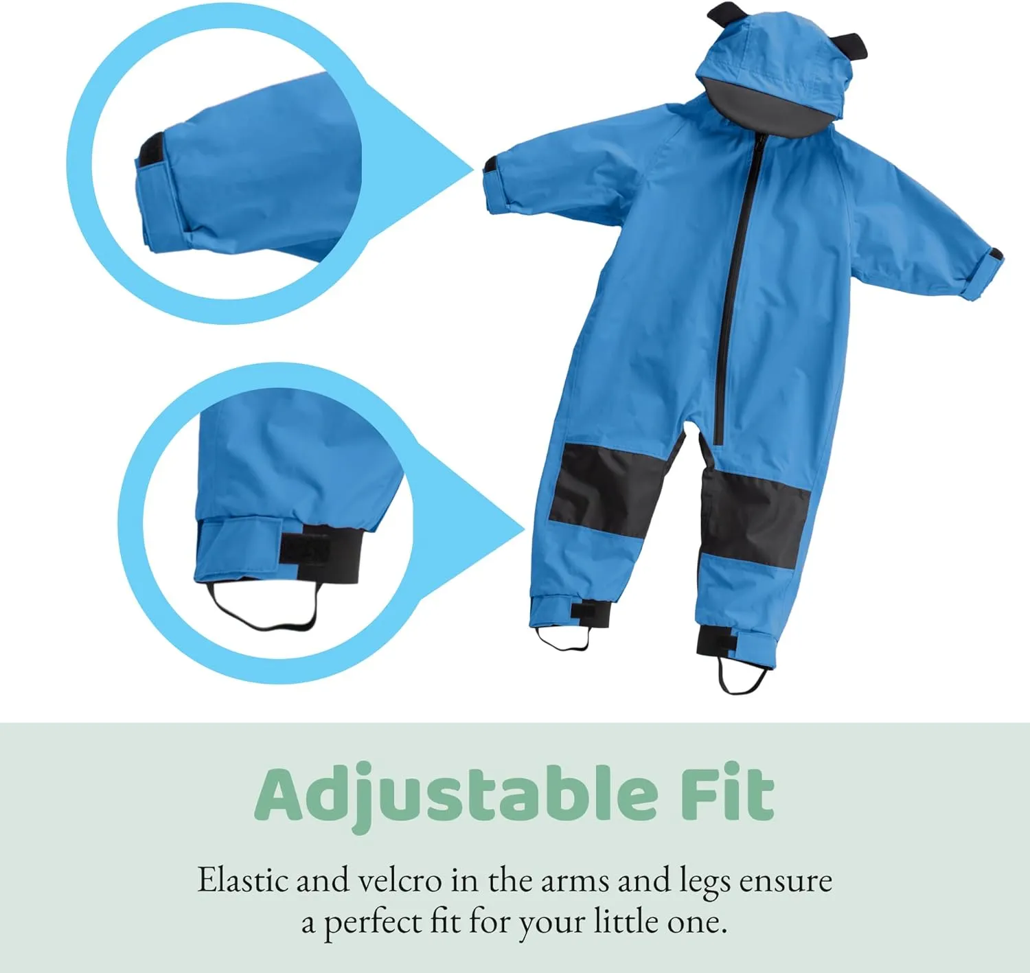 Kids Toddler Rain Suit - Muddy Buddy Waterproof Coverall One Piece Weather Resistant Baby Jacket