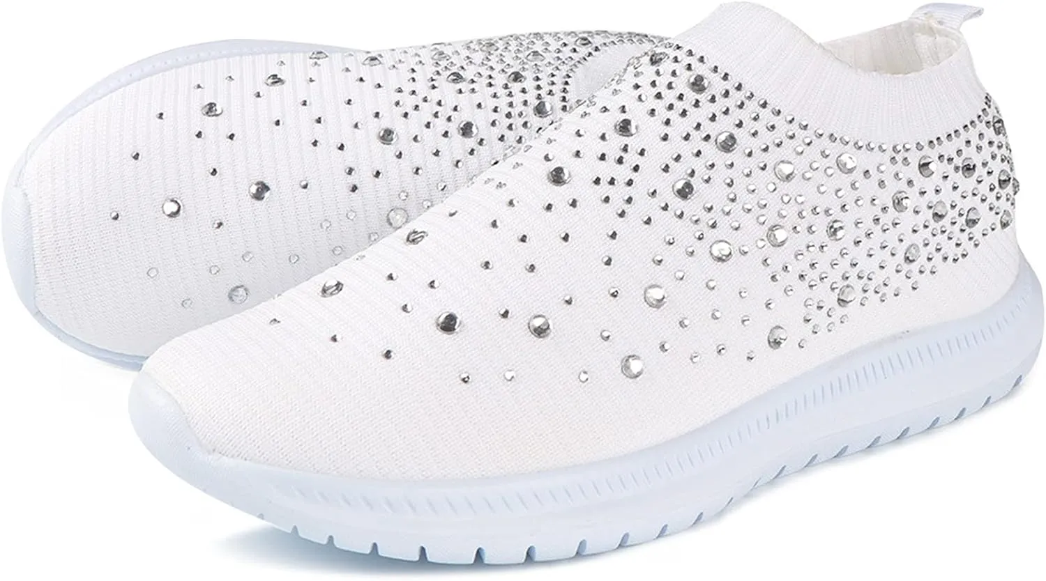 Ladmiple Walking Sneakers For Women Wide Width Athletic Running Shoes Slip On Mesh Athletic Tennis Workout Sneakers