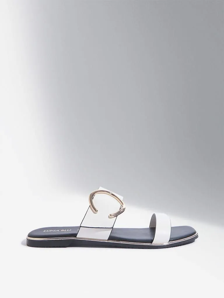LUNA BLU Black Dual Band Slides
