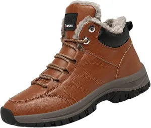 Men Work Boots Steel Toe Hiking Sneakers Fur Lined Ankle Boot Women Workout Shoes Wide Width Lightweight Outdoor Botas Mid Ankle Work Casual Hike Grounded Footwear
