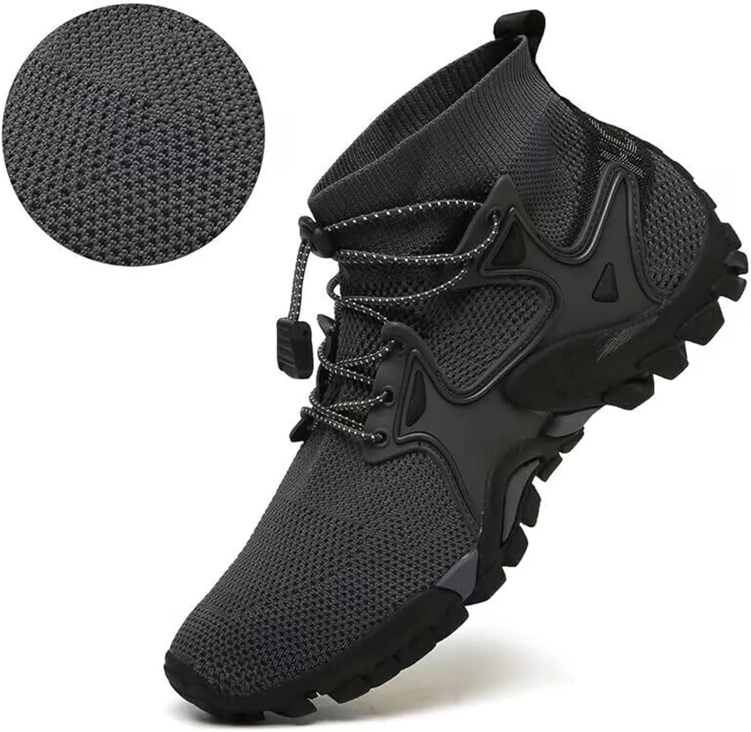Men's Outdoor Fashion Hiking Shoes Breathable Loafers Comfortable Round Toe Casual Slip On Walking Shoes for Men