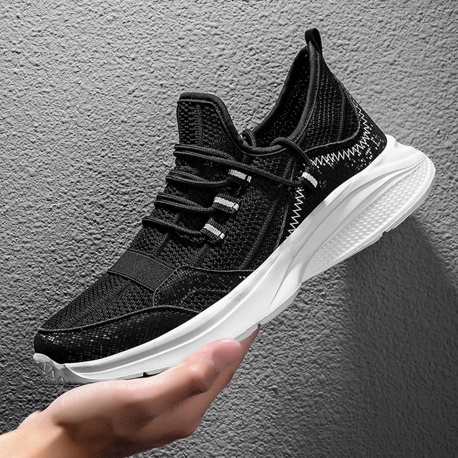 Men's Walking Running Tennis Cushioning Shoes Sumemr Breathable Mesh Non Slip Athletic Gym Workout Jogging Comfortable Sneakers for Men Daily