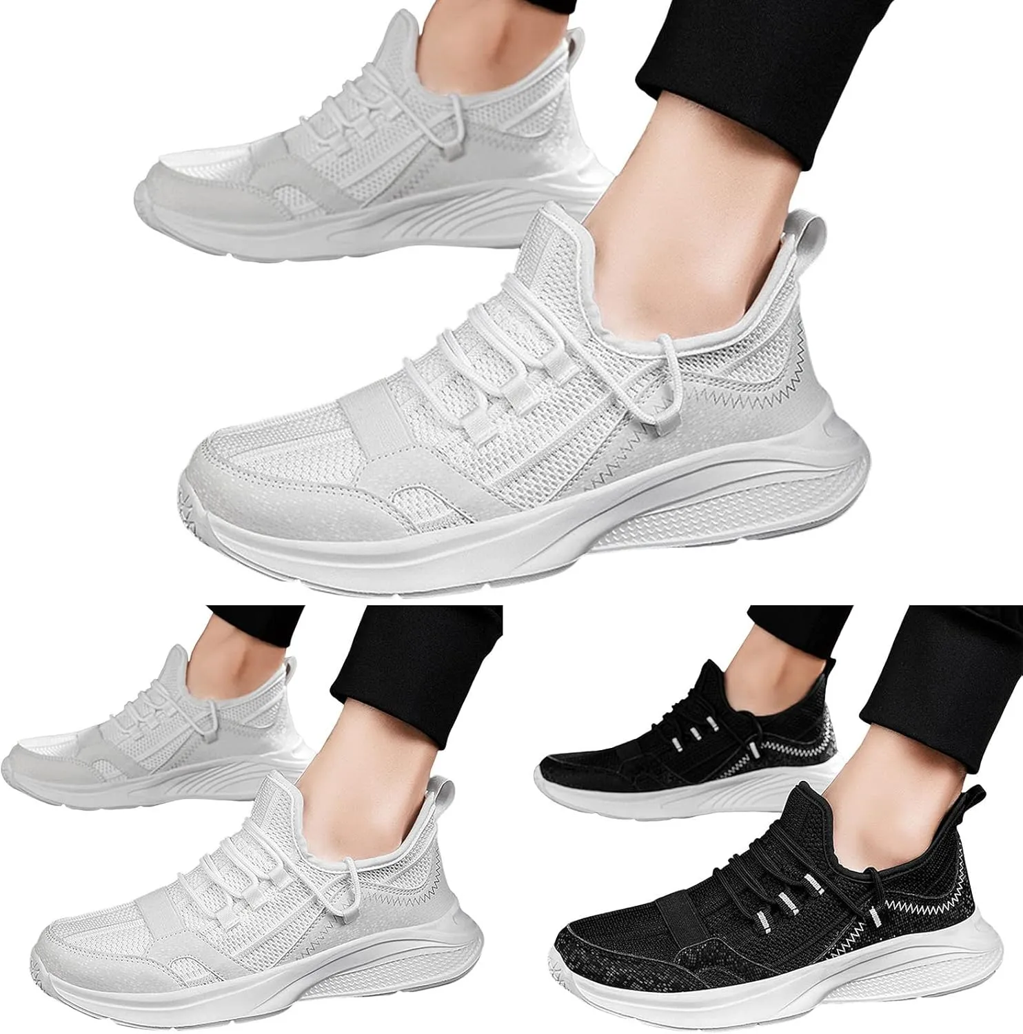 Men's Walking Running Tennis Cushioning Shoes Sumemr Breathable Mesh Non Slip Athletic Gym Workout Jogging Comfortable Sneakers for Men Daily
