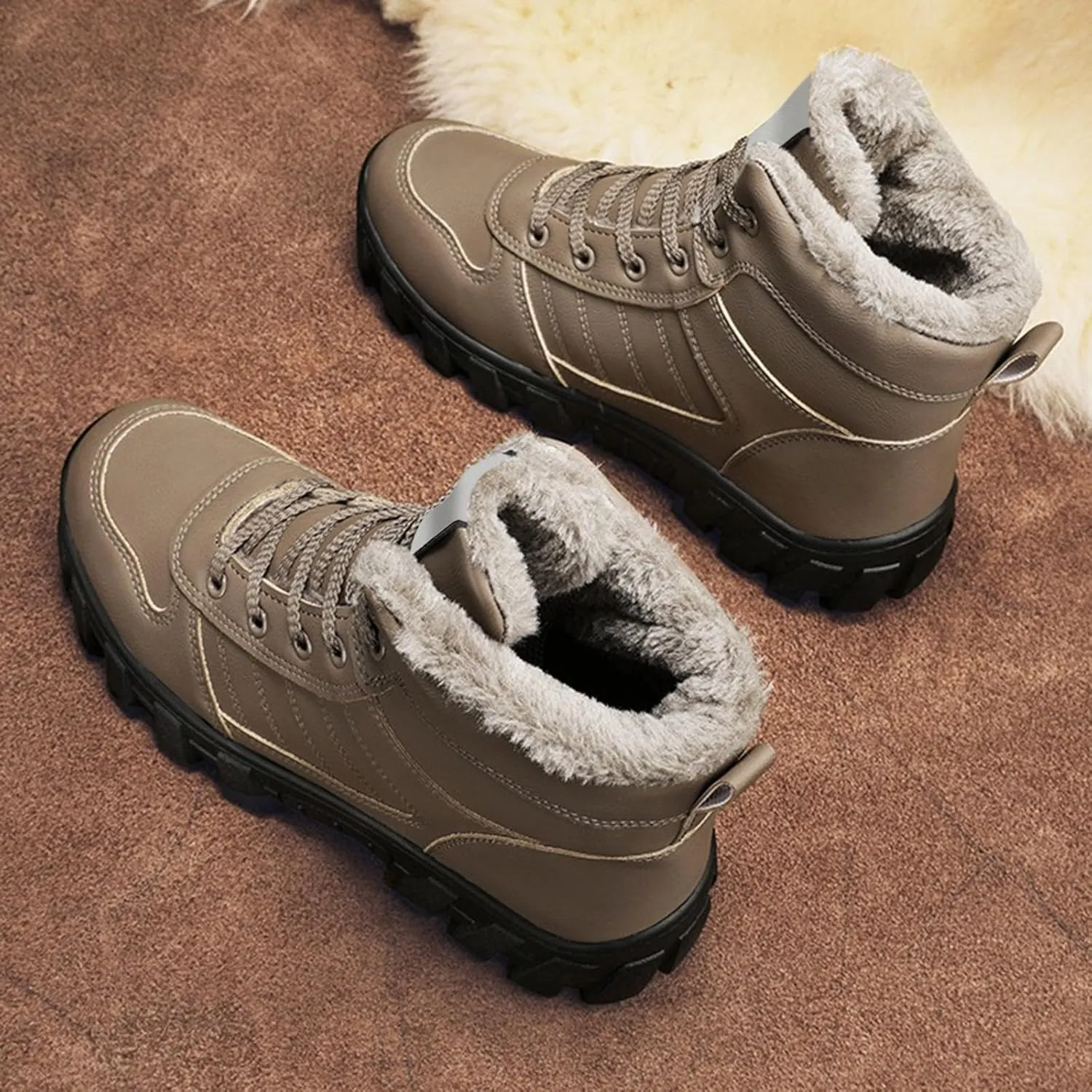 Men's Work Boots Non Steel Toe Hiking Sneakers Boot with Comfort Womens Safety Shoes Comfortable Waterproof Platform Shoes Work Hike Grounded Footwear