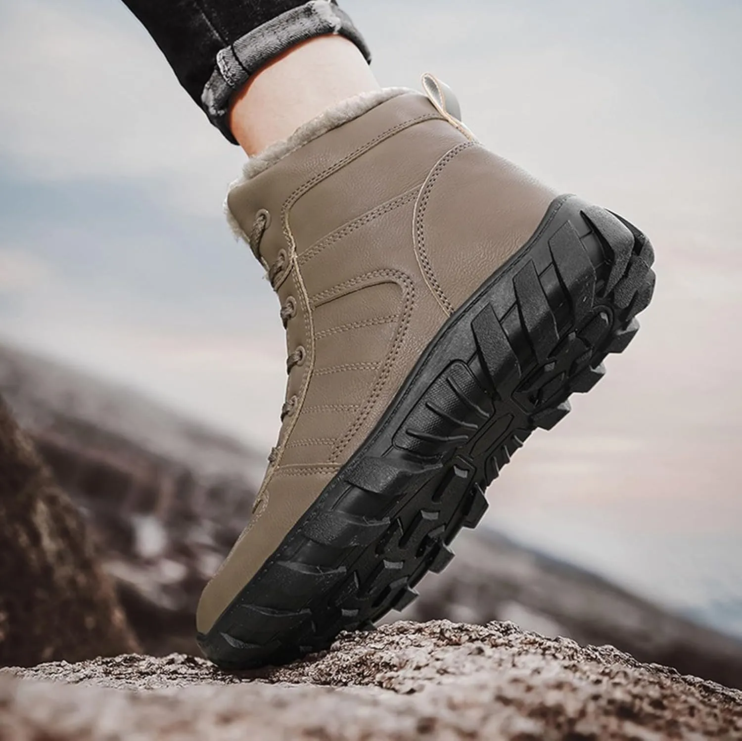 Men's Work Boots Non Steel Toe Hiking Sneakers Boot with Comfort Womens Safety Shoes Comfortable Waterproof Platform Shoes Work Hike Grounded Footwear