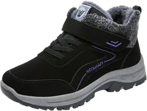 Mens Work Boots Soft Toe Hiking Sneakers Shoes with Fur Lined Women Safety Toe Shoes Insulated Waterproof Outdoor Work Botas Lightweight Hike Grounded Footwear