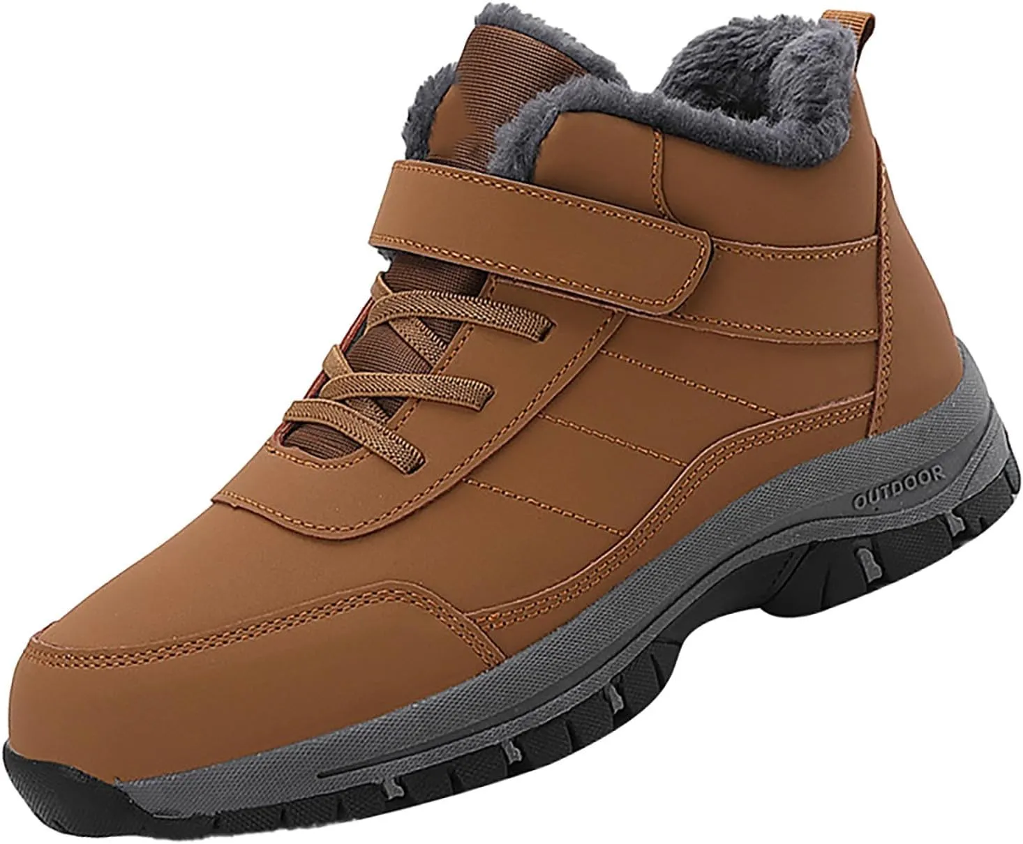 Men's Work Boots Steel Toe Hiking Sneakers Shoes Warm Women Workout Shoes Non-Slip Winter Outdoor Botas Waterproof Non Slip Hike Grounded Footwear