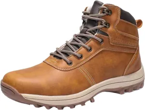 Men's Work Boots Steel Toe Hiking Sneakers Warm Fur Lined Safety Shoes for Women Steel Toe Waterproof Outdoor Shoes Lightweight Hike Grounded Footwear