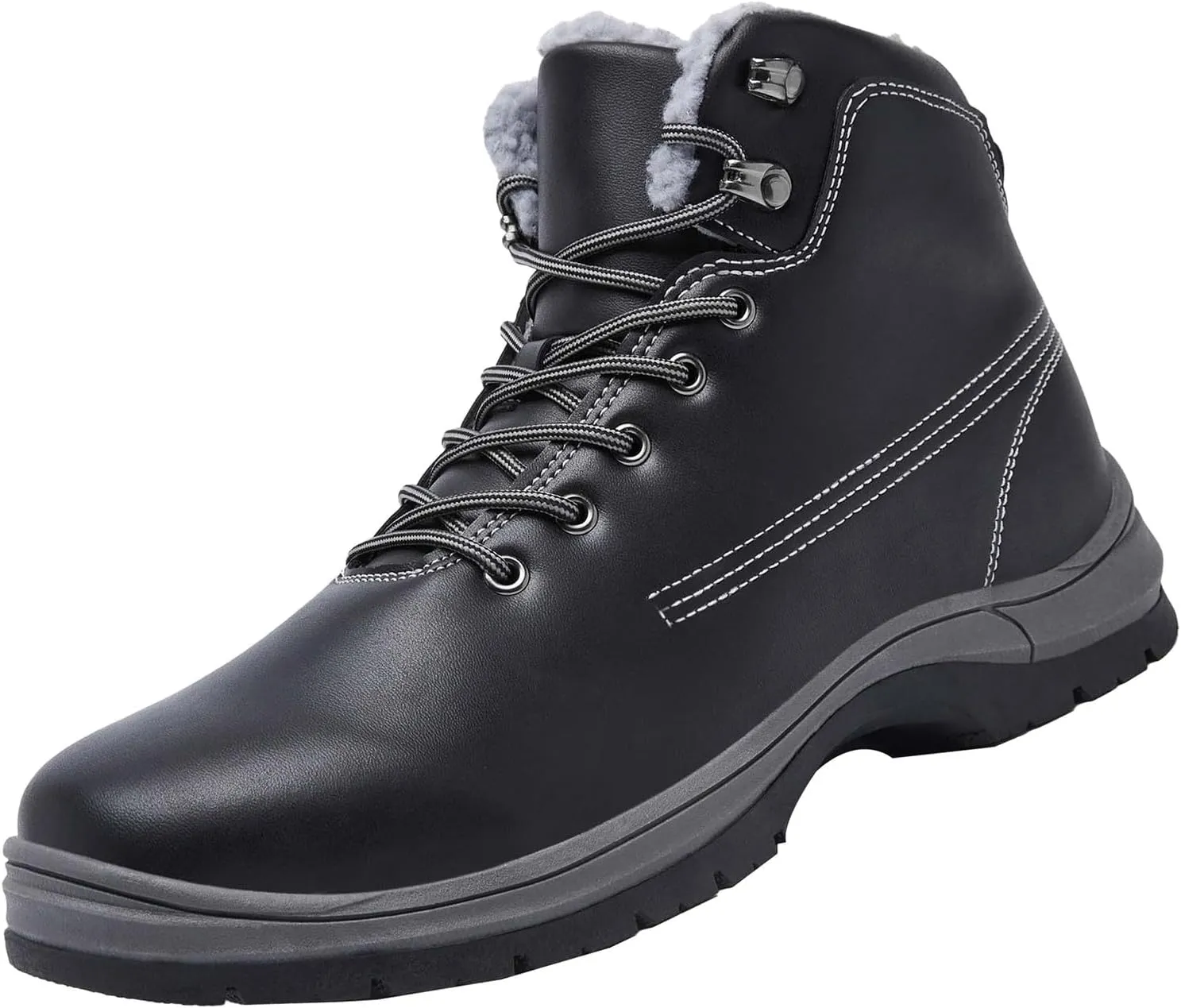 Mens Work Boots Wide Width Hiking Sneakers Ankle Ladies Womens Workout Shoes Non Steel Toe Non Slip Shoes Food Service Waterproof Hike Grounded Footwear