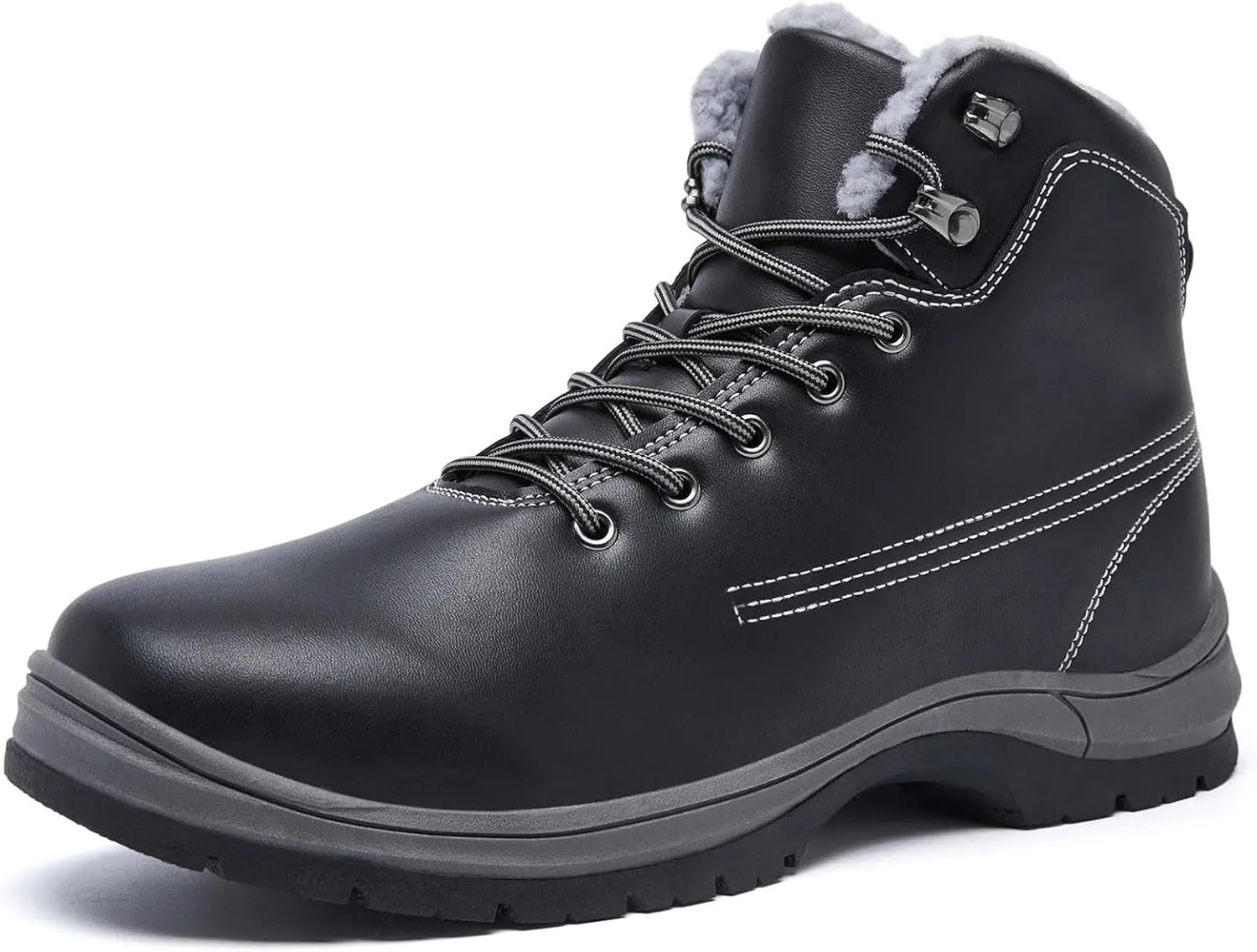 Mens Work Boots Wide Width Hiking Sneakers Ankle Ladies Womens Workout Shoes Non Steel Toe Non Slip Shoes Food Service Waterproof Hike Grounded Footwear