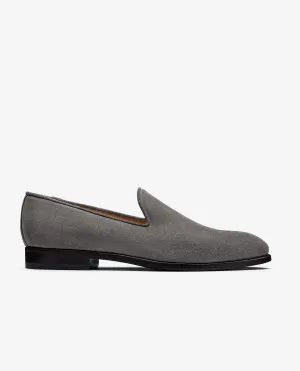 Mid Grey Summer Suede Blake Plain Toe Loafers