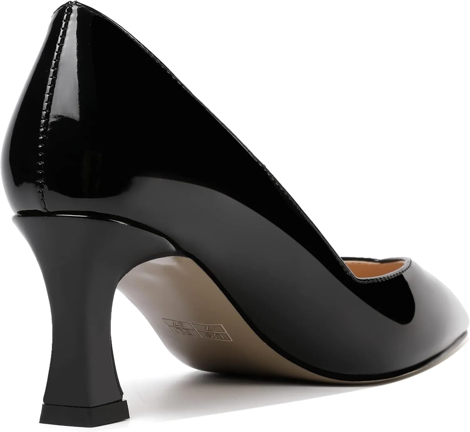 NUMALEO Womens Pointed Toe Sexy Slip On Solid Party Spool Mid Heel Pumps Shoes 2.5 Inch