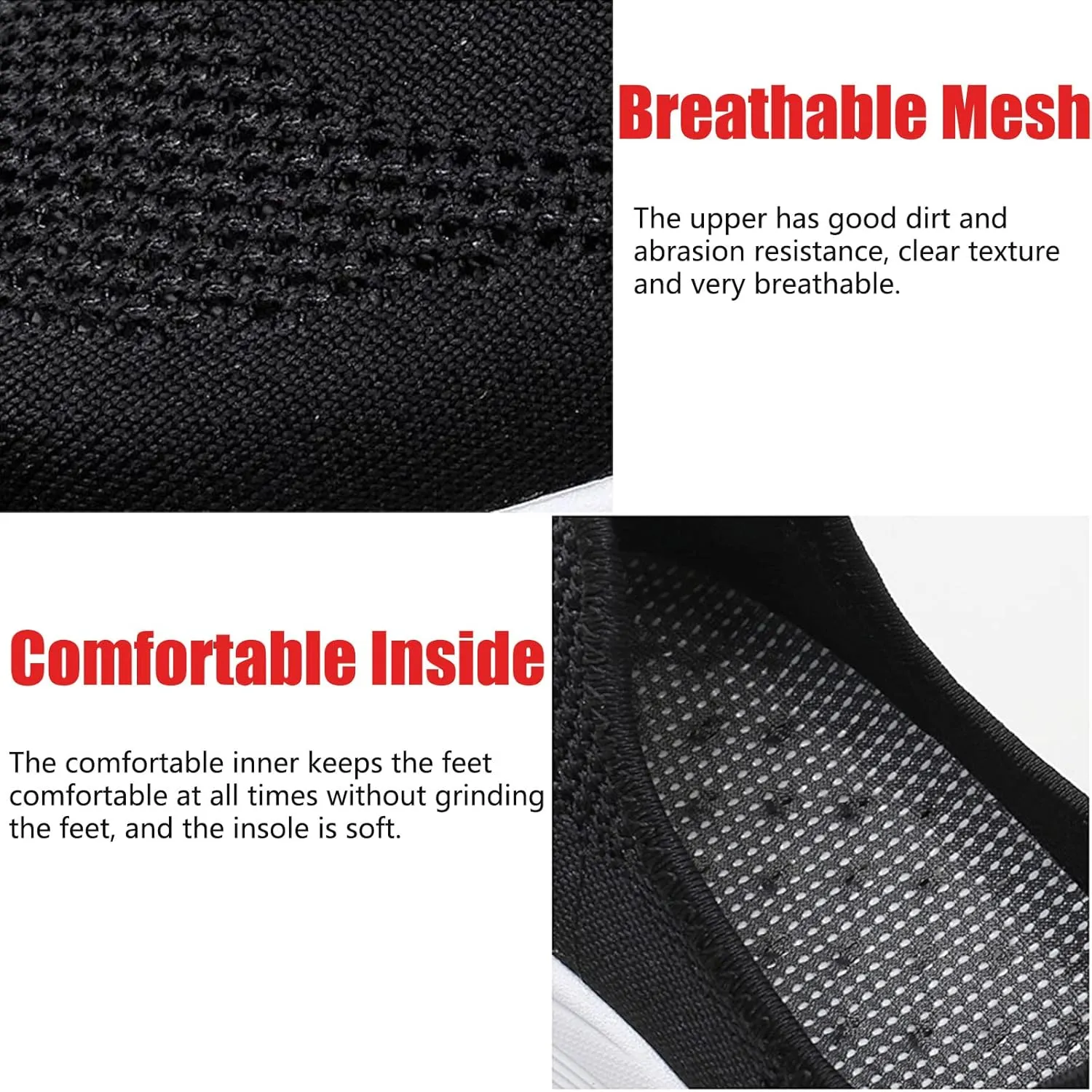 Optigard Women's Mesh Slip On Sock Walking Sneakers with Arch Support Lightweight Breathable Running Shoes Shallow Mouth Platform Comfortable Work Shoes
