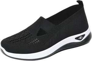 Orthopedic Shoes for WomenBreathable Comfort Wear Orthowear Walking ShoesCushionaire Wide Width Sneakers Diabetic Arch Support Sneakers Soft Slip On Shoe Comfortable