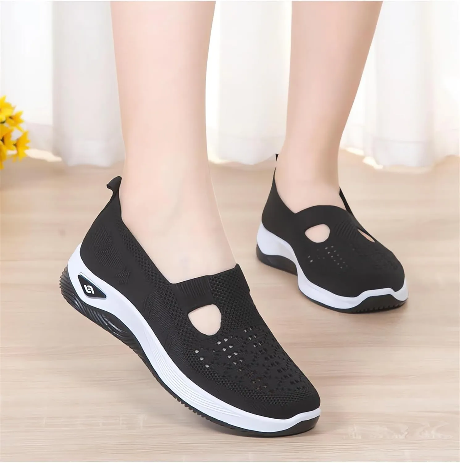Orthopedic Shoes for WomenBreathable Comfort Wear Orthowear Walking ShoesCushionaire Wide Width Sneakers Diabetic Arch Support Sneakers Soft Slip On Shoe Comfortable
