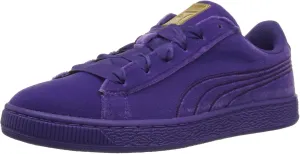Puma Baby Girls Basket Classic Sneaker, Royal Purple-Metallic Gold, 5 Infant