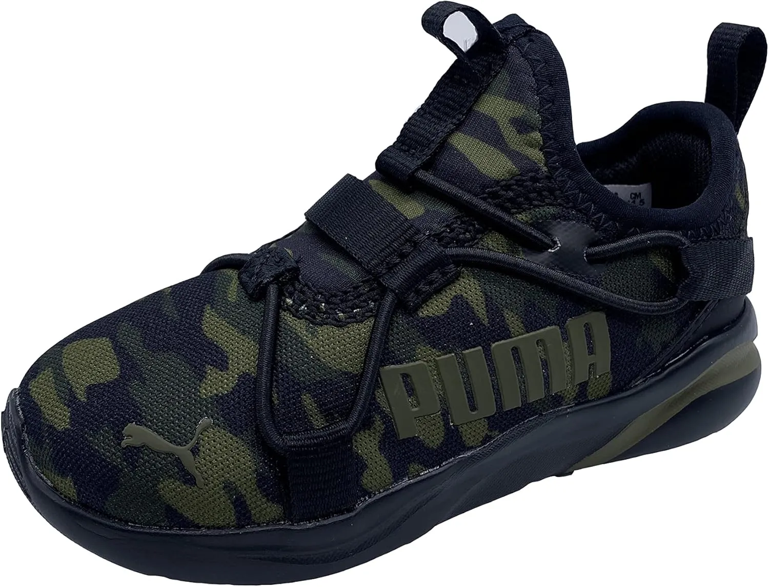 PUMA Softride Rift Slip On Camo INF Boys' Infant-Toddler Slip On Black-Grape-Dark Green-Camouflage