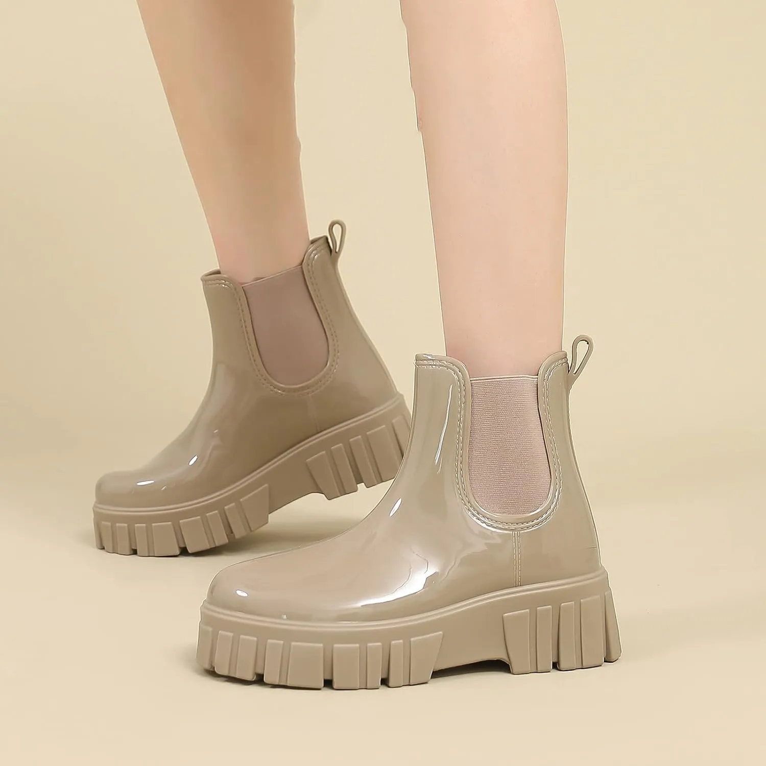 Rain Boots for Women Waterproof Short Boots Platform Ankle Booties Rubber Rain Boots Fishing Boots For Men