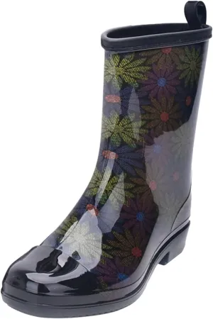 Rain Boots Women Knee High Mens Grounded Footwear Booties And Ankle Boot Heels Slip On Barefoot Shoes Womens Rain Boots Waterproof Platform Rubber Chelsea Boots