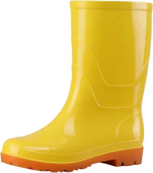 Rain Boots Women Women's Mid Calf Rain Boots Waterproof Rubber Boots Comfortable Garden Shoes Non Slip Rain Shoes