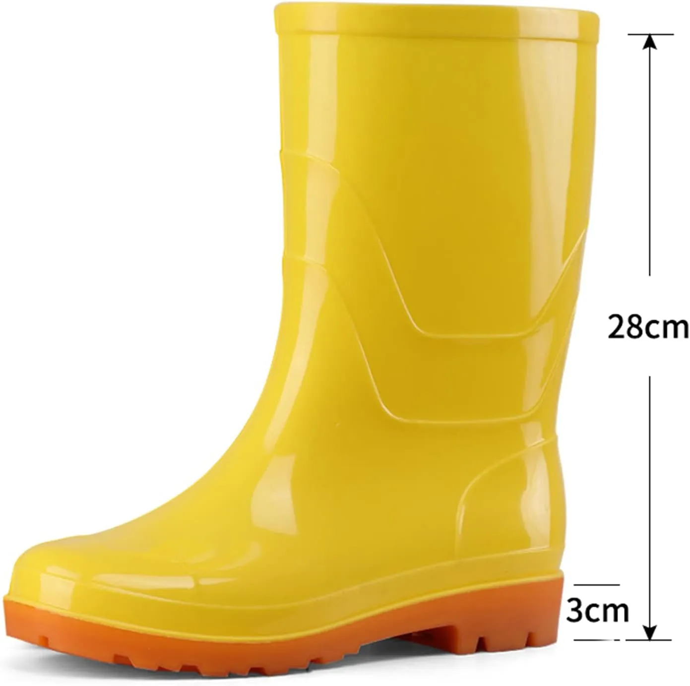 Rain Boots Women Women's Mid Calf Rain Boots Waterproof Rubber Boots Comfortable Garden Shoes Non Slip Rain Shoes