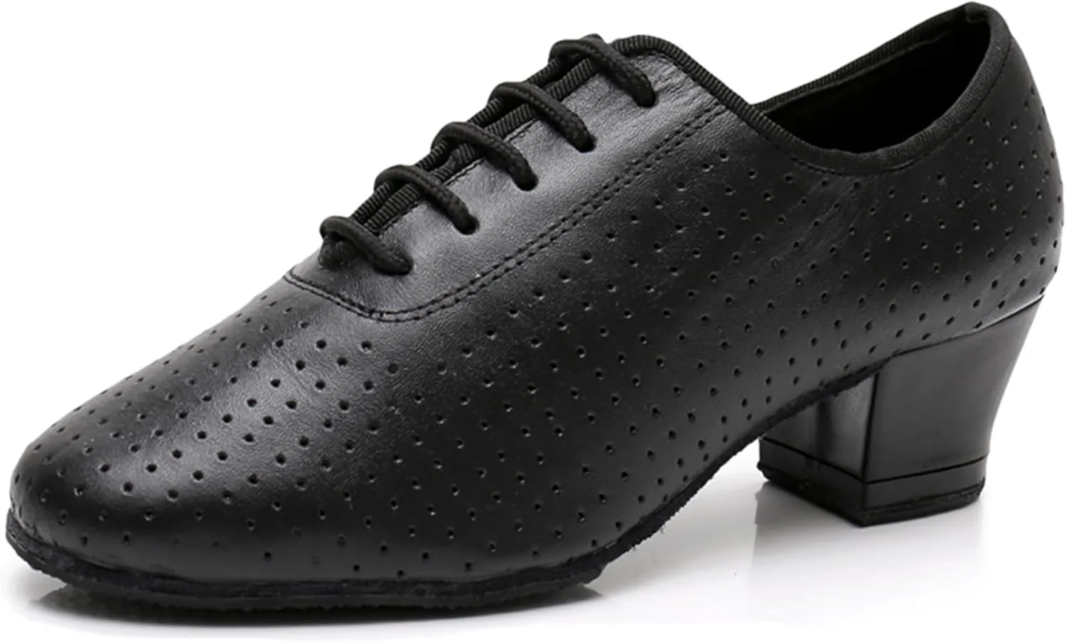 Salsa Heels for Women Lace-up Comfortable Ballroom Practice Dance Shoes Evening Pumps X2077