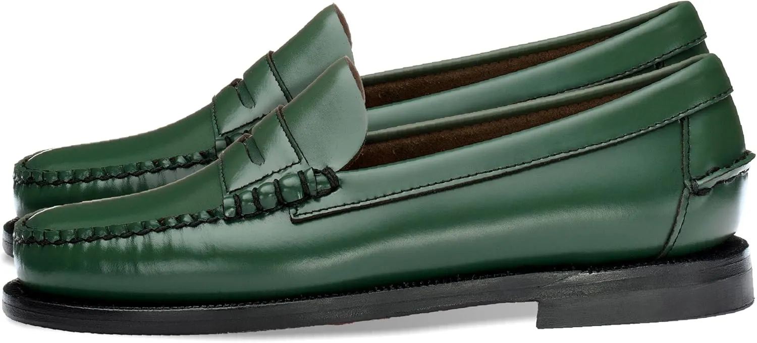 Sebago Women's Classic Dan Leather Penny Loafers  Hand-Sewn Slip-On Moccasins with Leather Sole & Timeless Design