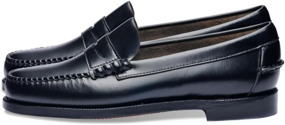 Sebago Women's Classic Dan Leather Penny Loafers  Hand-Sewn Slip-On Moccasins with Leather Sole & Timeless Design