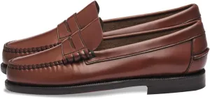 Sebago Women's Classic Dan Leather Penny Loafers  Hand-Sewn Slip-On Moccasins with Leather Sole & Timeless Design