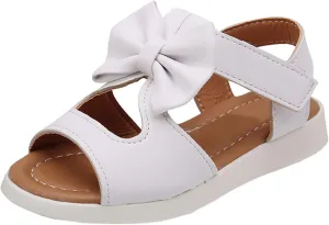 Shoes for Girls Bowknot Hollowed Out Sandals Hollowed Out Non-Slip Small Leather Shoes Cute Princess Toddler Shoes