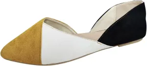 Suede Flat Shoes for Women Comfort Slip On Loafers Pointed Toe Ballet Flats Shoes Casual Dress Shoe Nude Flats