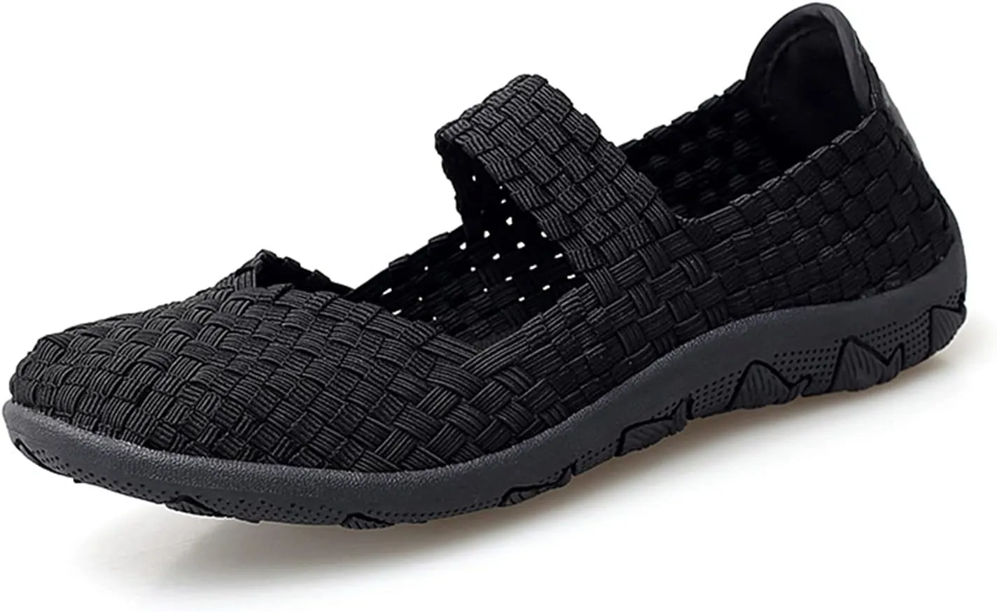 Veroders Women's Elastic Sport Sandals - Hiking Sandals Woven Elastic Walking Sandals Slip on Lightweight Sneakers