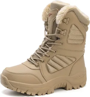 Winter Work Boots,Outdoor High Top Cold-Weather Warm Snow Boots for Men,Comfortable Slip Resistant Snow Shoes for Mens Waterproof,for Camping/Hiking